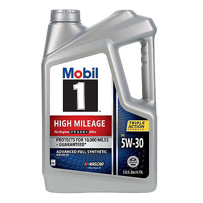 #ad Mobil 1 High Mileage Full Synthetic Motor Oil 5W 30 5 Quart $22.96