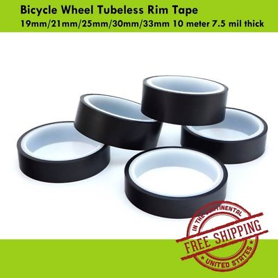 #ad Bicycle Wheel Tubeless Rim Tape 19mm 21mm 25mm 30mm 33mm 10 meter 7.5 mil thick $11.90