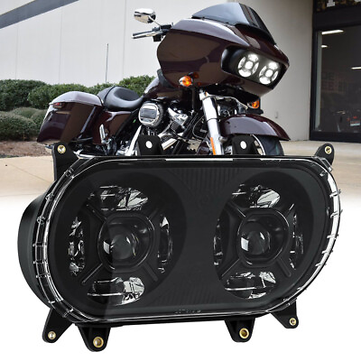 #ad Front Dual LED Halo Headlights Sealed For Road Glide FLTRU Touring 2015 2023 $184.65