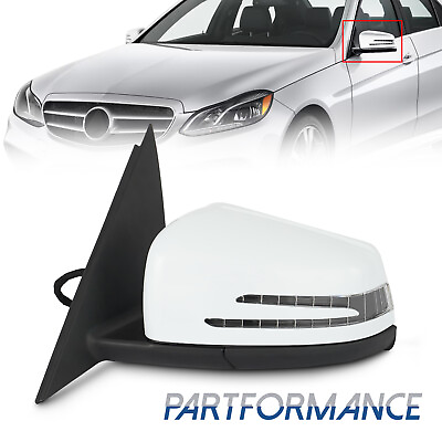 #ad White Left Driver Side Mirror fits for Mercedes C250 C300 C350 2011 2012 2013 14 $94.15