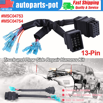 #ad Snow Plow 13 Pin Connector Repair Vehicle Plow Side For BOSS MSC04753 MSC04754 $68.30