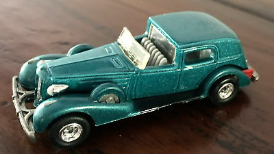 #ad Rare HOT WHEELS 1935 Classic Cadillac Cabriolet Teal Green Diecast Car VTG $9.25