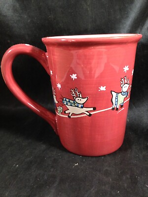 #ad Make the Season Bright Reindeer Red Coffee Mug $5.65