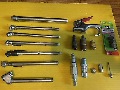 #ad 1 4” AIR COMPRESSOR ACCESSORIES LOT 20 MISC. USED AIR GAUGE ETC. LOT 20 $10.88