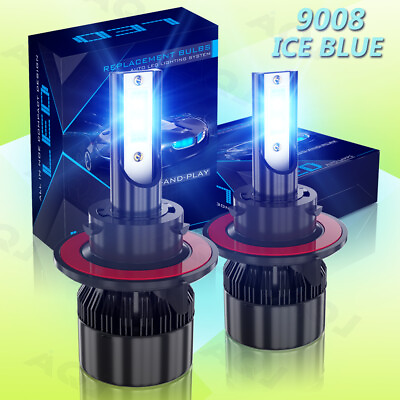 #ad LED Kit C6 72W 9008 H13 8000K Blue Two Bulbs Head Light Plug Play Lamp Replace $19.19
