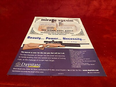 #ad PGUN3 ADVERT 11X8 THE NEW AIR RANGER RIFLE FROM DAYSTATE GBP 8.99