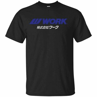#ad New Work Wheels Japan Jdm Car Racing Logo Black T Shirt Size S to 2XL $19.99