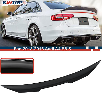 #ad Fits 13 2016 Audi A4 B8.5 Gloss Black PSM Style Duckbill Rear Trunk Spoiler Wing $55.24