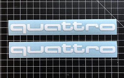 #ad 2x Quattro Decals Choose Color and Size Vinyl Stickers Pair Audi Sport $7.00