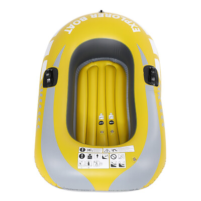 #ad PVC Inflatable Kayak Canoe 1 Person Rowing Air Boat Fishing Drifting Diving EUJ $44.65