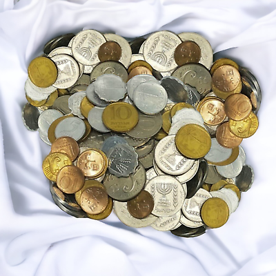 #ad Lot of 150 Mixed Old Israel Coins Sheqel Lira Sheqalim Pruta Israeli Coin Money $26.90