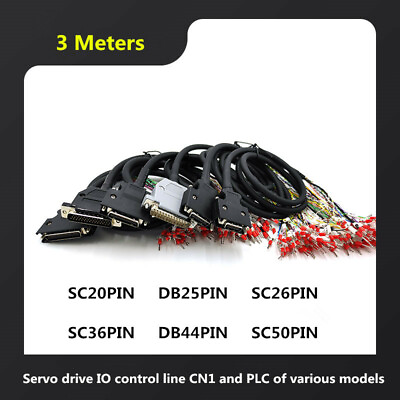#ad Panasonic A5 A6 Servo Drive X4 IO control line Mitsubishi Delta CN1 plug 3 Meter $58.14