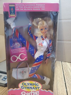 #ad 1995 Mattel OLYMPIC GYMNAST Barbie Doll New Sealed Box Atlanta Olympics $16.99