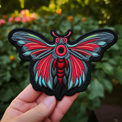 #ad Moth Patch Iron on for Applique Animal Insect Decorative Badge Butterfly Wing $6.87