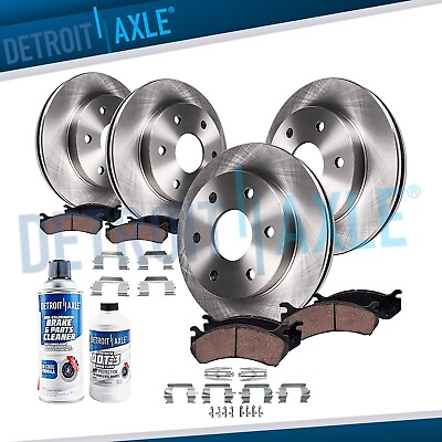 #ad 305mm Front 325mm Rear Disc Rotors Brake Pads for Chevy Trailblazer GMC Envoy $174.03