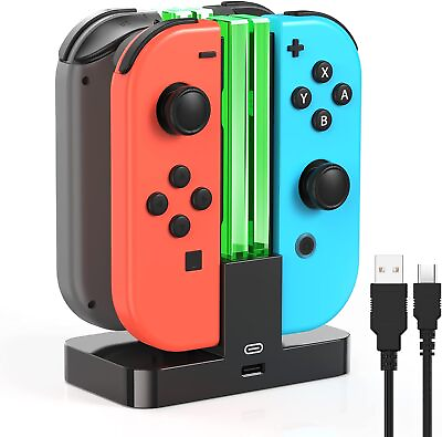 #ad Charging Dock Joy con Charger Stand Station for Nintendo Switch Controller $11.89