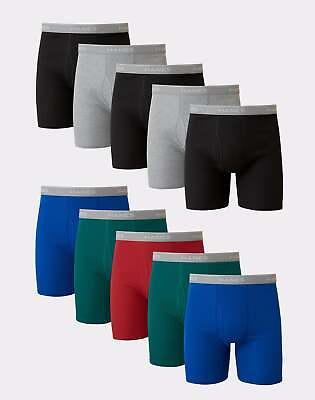 #ad #ad Hanes Men#x27;s 10 Pack Boxer Briefs ComfortFlex Waistband Soft Stretch Assorted $30.00