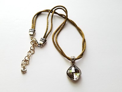 #ad BRIGHTON Venus Clear Swarovski Crystal Cord Necklace $35.99