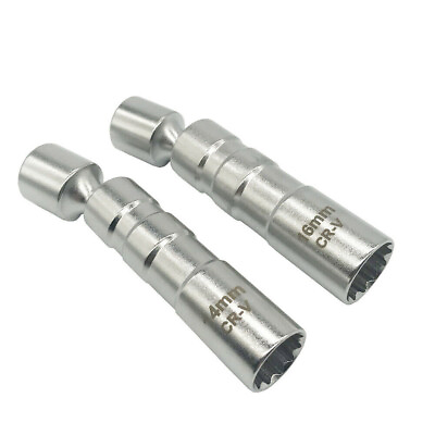 #ad 14mm amp; 16mm Spark Plug Socket Removal Tools Magnetic End 360 Degree Swivel 3 8quot; $10.99