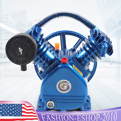 #ad #ad 8.8CFM V Type Twin Cylinder 3HP Double Stage Air Compressor Pump Head 175PSI $214.46