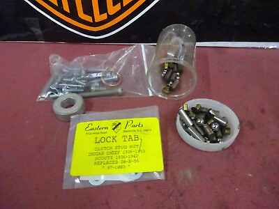 #ad Vintage Indian Motorcycle ASSORTMENT of USED NOS bearing screws other Etc PARTS $29.95
