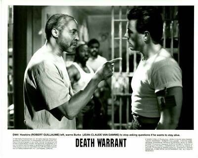 #ad DEATH WARRANT JEAN CLAUDE VAN DAMME ROBERT GUILLAUME Original 8x10 Press Photo $20.00