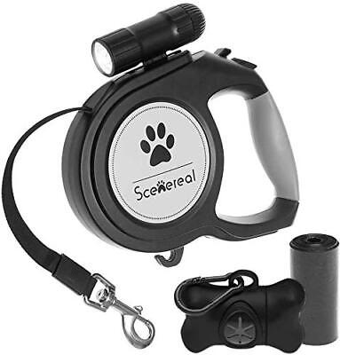 #ad Heavy Duty Retractable Dog Leash 26 FT with LED Flash Light amp; Poop Bag Dispen... $39.60