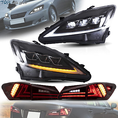 #ad VLAND LED Projector HeadlightsRed Tail Lights For 2006 2013 IS250 IS350 ISF $607.99