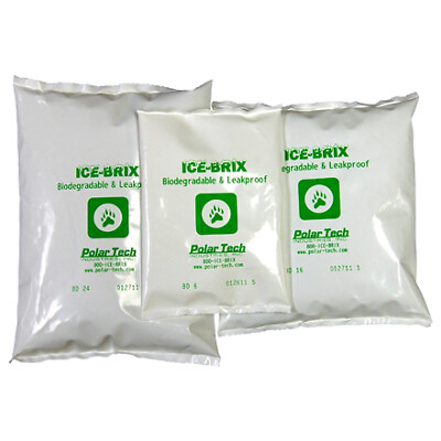 #ad 6x4x3 4 6 oz. Ice Brix Biodegradable Packs 96 Packs $75.94