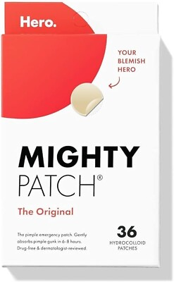 #ad Mighty Patch Hydrocolloid Acne 12mm Absorbing Spot Dot Pimple Patches 36 Count $9.00