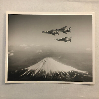 #ad United States Navy Aircraft Fighter Jet Airplane Plane Mount Fuji Japan Photo $49.99