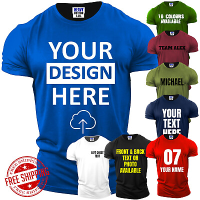#ad Personalized Customized Funny Mens T Shirt Your Name Here Your Logo USA New Gift $14.99