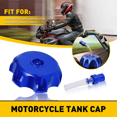 #ad Blue Gas Tank Cap Fuel for 51 54mm Honda Kawasaki Suzuki Motorcycle ATV Replace $12.99