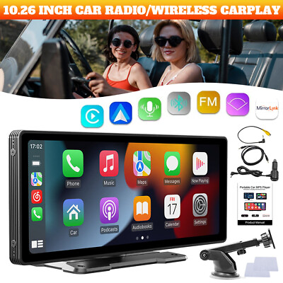 #ad #ad 10.26quot; Touch Screen Wireless Apple Carplay Portable Car Stereo Android Auto $71.24