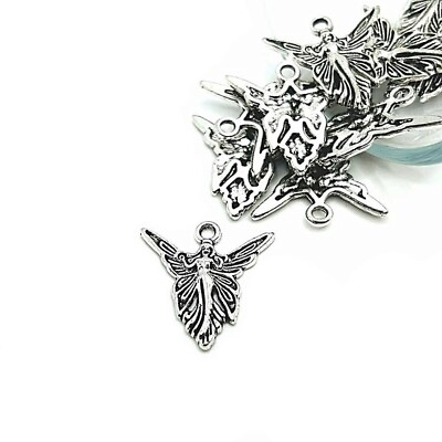 #ad 4 20 or 50 pcs Silver Fairy Fantasy Guardian Angel Charm US Seller AS1103 $6.95