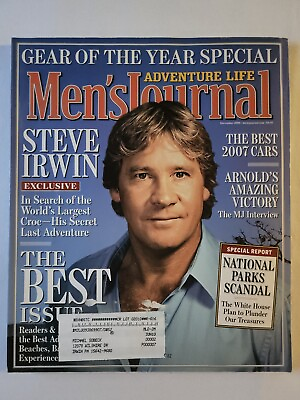 #ad 2006 December ADVENTURE LIFE MEN#x27;S JOURNAL Steve Irwin 2007 Cars MH283 $15.99