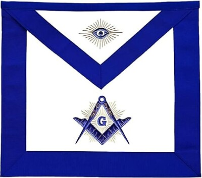 #ad Masonic Master Mason Blue Lodge Apron with Radiant G Lambskin $19.00