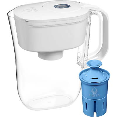 #ad Plastic 6 Cup White Water Filter Pitcher with Elite Filter $29.49