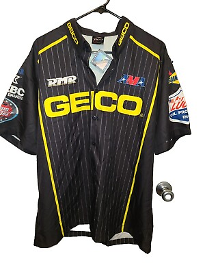 #ad Geico Racing Jersey By Vicci Size Large Airtech Fabric *NWT* $29.99