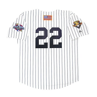 #ad Roger Clemens 2001 New Yankees World Series Home White Jersey Men#x27;s S 3XL $119.99