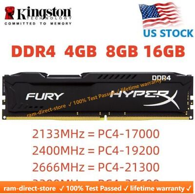 #ad HyperX FURY DDR4 4GB 8GB 16GB 32GB 3200 2400 2666 Desktop RAM Memory DIMM 288pin $22.95