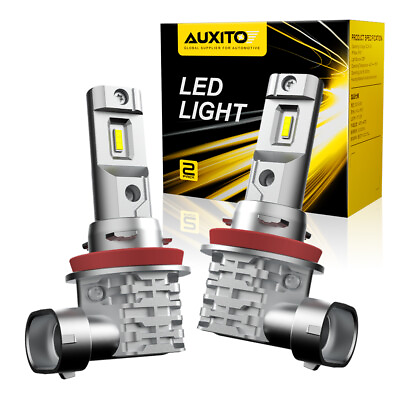 #ad AUXITO H11 H8 H9 LED Headlight Kit High Low Beam Bulbs Super Bright 6500K White $19.99