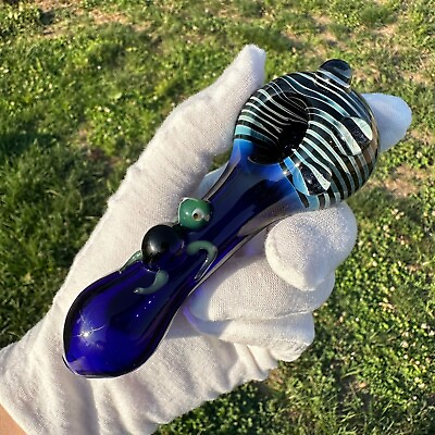 #ad Little Turtle Glass Pipe Smoking Hand Spoon Tobacco Bowl $19.99