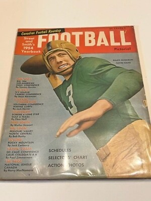 #ad 1954 Street and Smith#x27;s Football Vintage Magazine $20.00