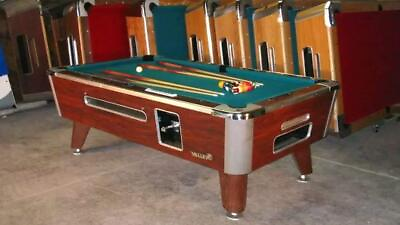 #ad 7#x27; VALLEY COMMERCIAL COIN OP POOL TABLE MODEL ZD4 Green Felt $1775.00