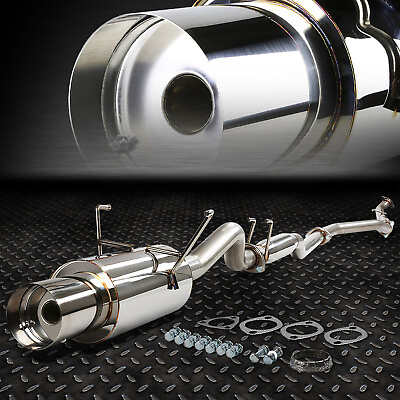 #ad FOR 01 05 HONDA CIVIC DX LX EM ES 4quot;MUFFLER TIP STAINLESS RACING CATBACK EXHAUST $128.88