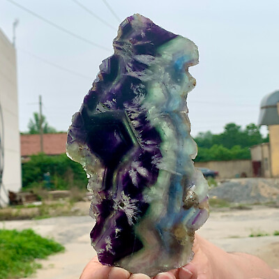 #ad 315G Natural beautiful Rainbow Fluorite Crystal Rough stone specimens cure $97.60