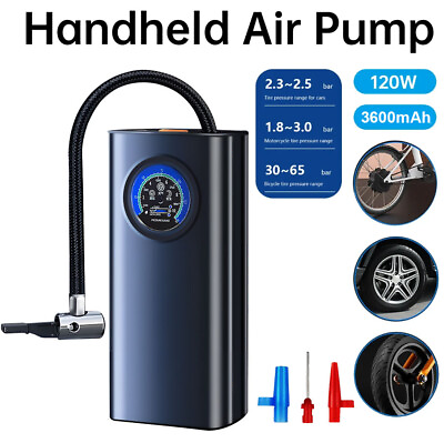 #ad Portable USB Rechargeable Car Tire Air Inflator Electric Pump Cordless 150PSI $16.57