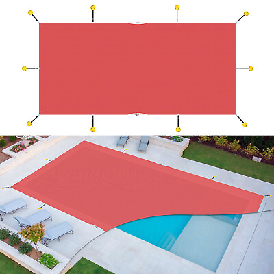 #ad Winter Pool Cover Rectangle Heavy Duty Safety Inground Swimming Pool Cover Red $284.23