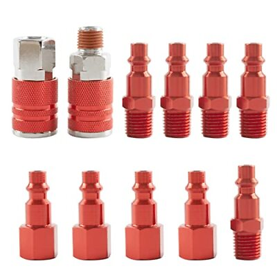 #ad #ad Air Hose Fittings 12 Pieces Air Compressor Accessories Fittings 1 4NPT Qu $19.74